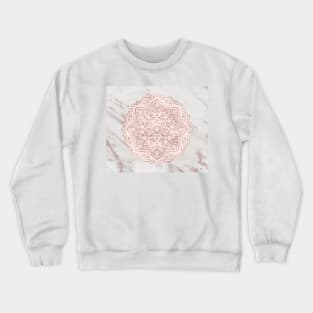 Rose gold mandala - shimmer vein marble Crewneck Sweatshirt